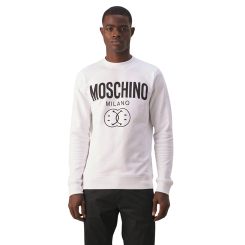 Moschino Double Smiley White Jumper 222ZRJ17269028 1001